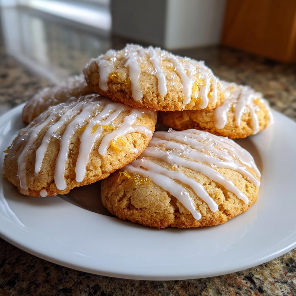 Primer plano de deliciosas galletas de Año Nuevo cubiertas con glaseado blanco y azúcar cristalizado.