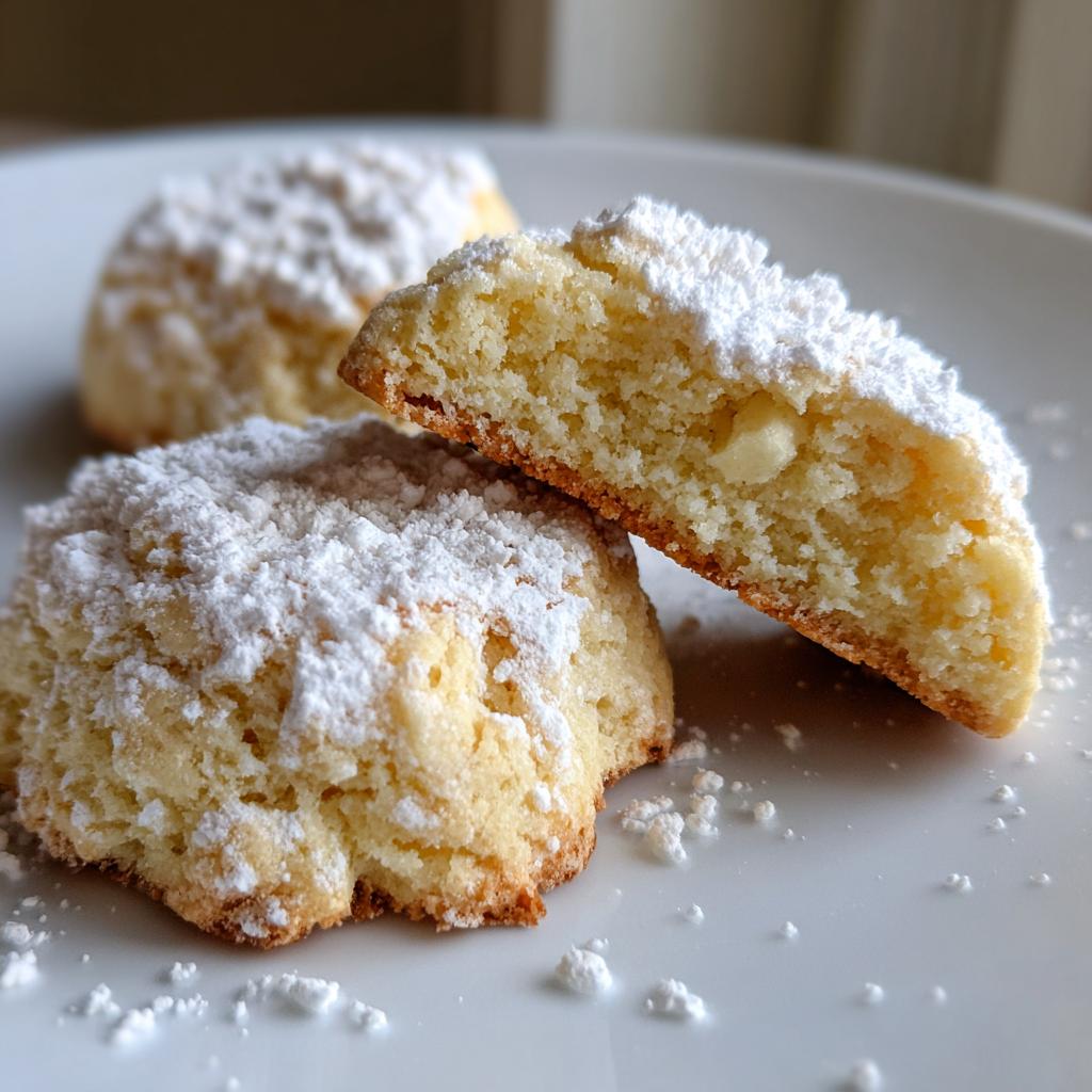 Primer plano de polvorones caseros espolvoreados con azúcar glas, perfectos para recetas fáciles para Navidad en España.