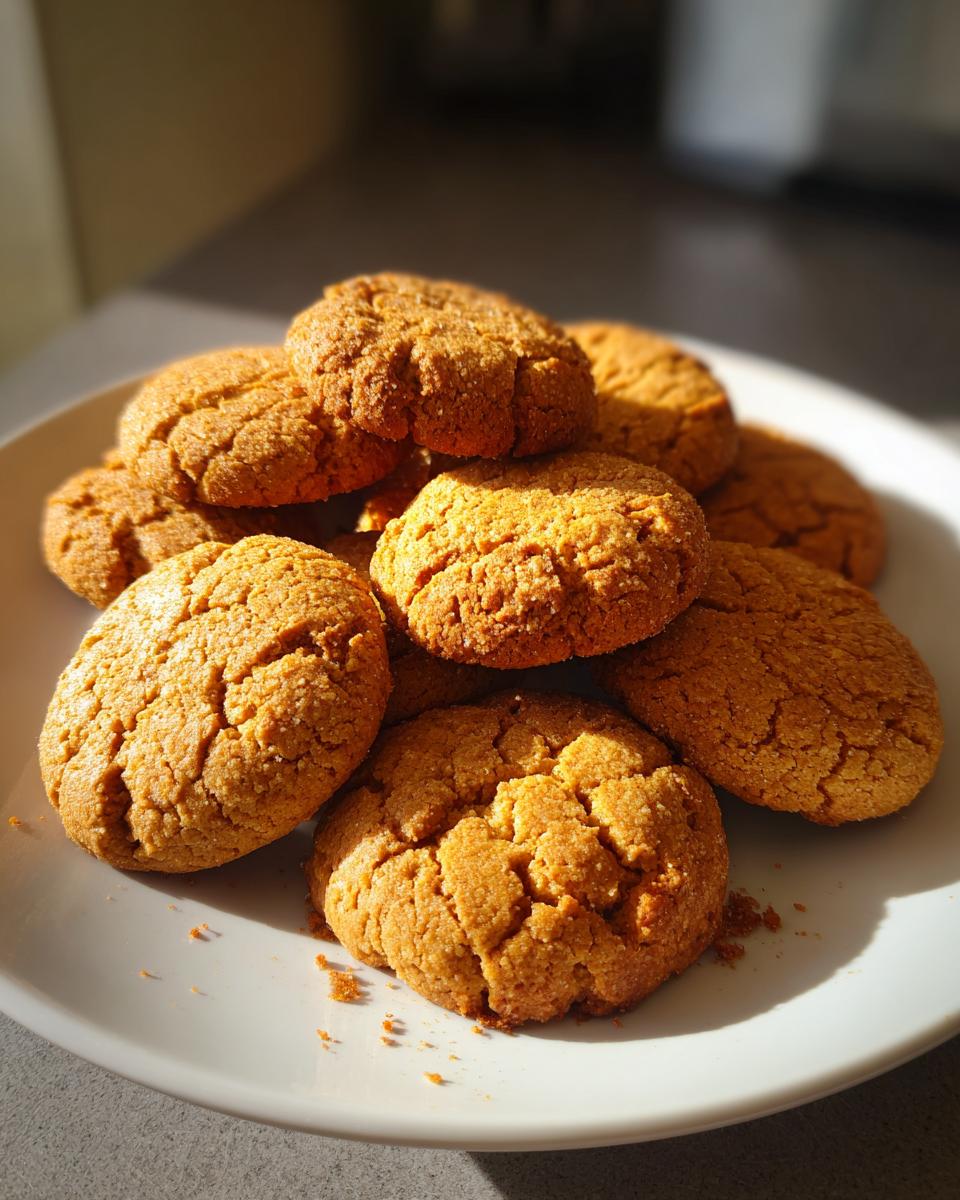 Primer plano de galletas caseras fáciles crujientes apiladas en un plato blanco