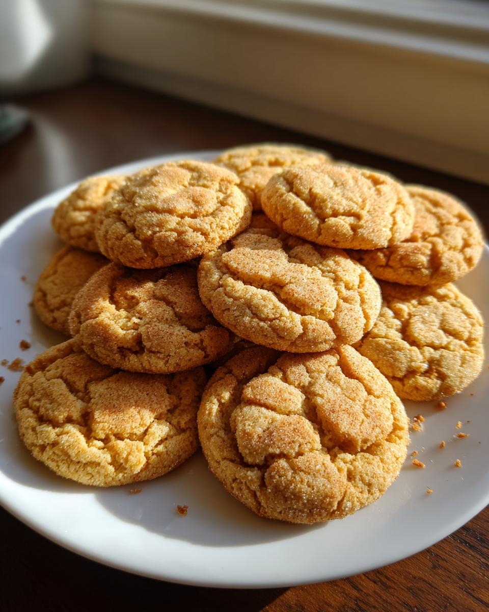 Plato con galletas caseras fáciles doradas y crujientes sobre mesa de madera