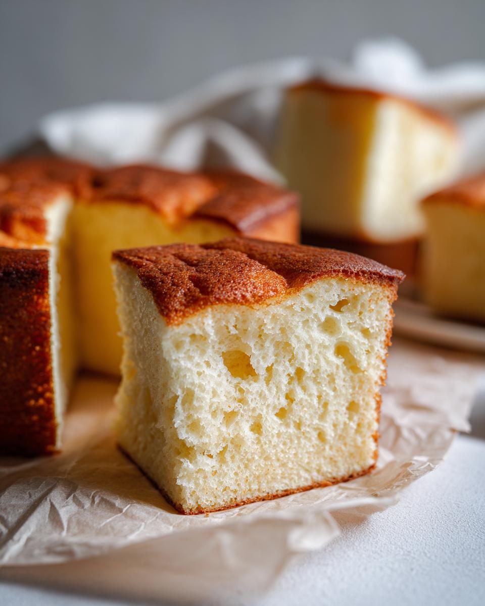 Porción de bizcochos caseros esponjosos con miga suave y dorada sobre papel