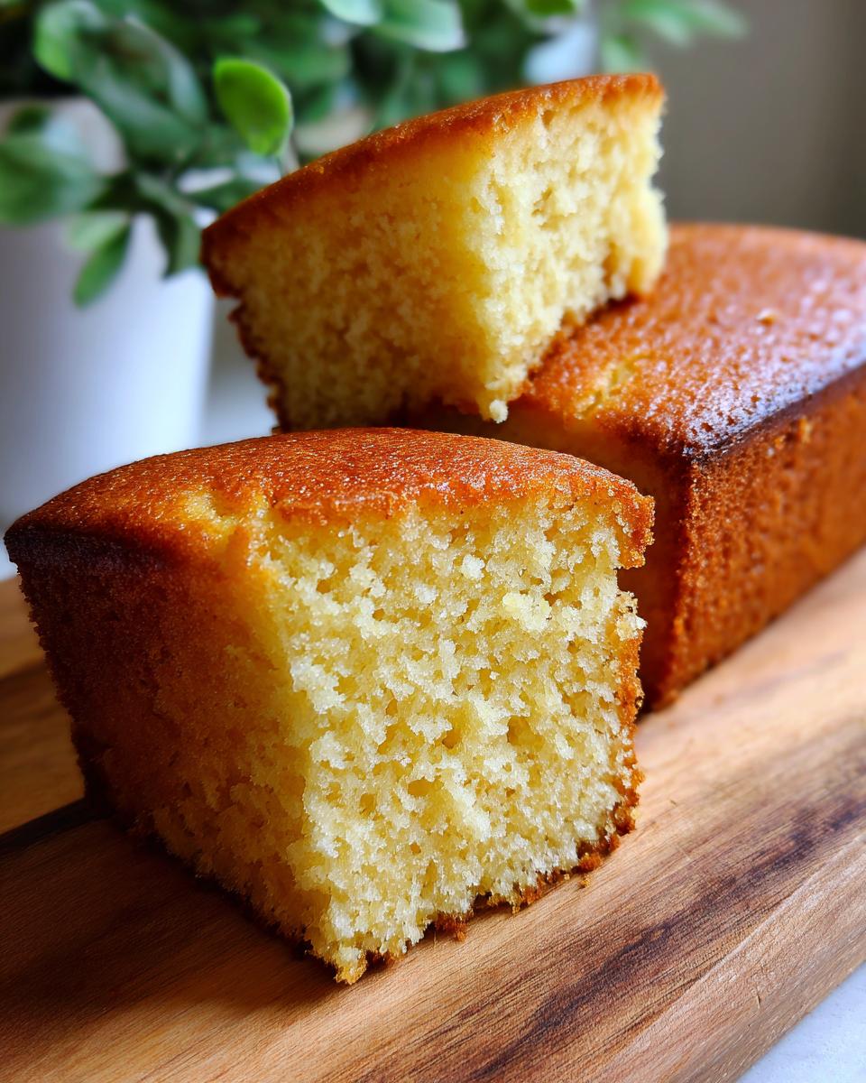 Porción de bizcochos caseros esponjosos con textura suave y dorada sobre tabla de madera.