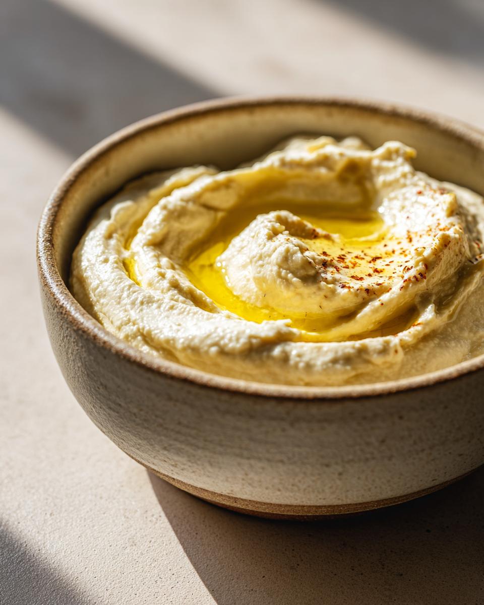 Tazón con crema de verduras ligera con aceite de oliva y especias encima