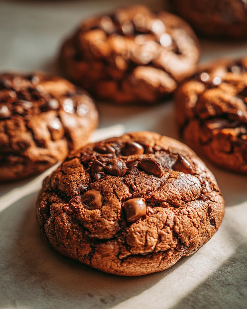 Galletas caseras con chispas de chocolate frescas y crujientes en primer plano