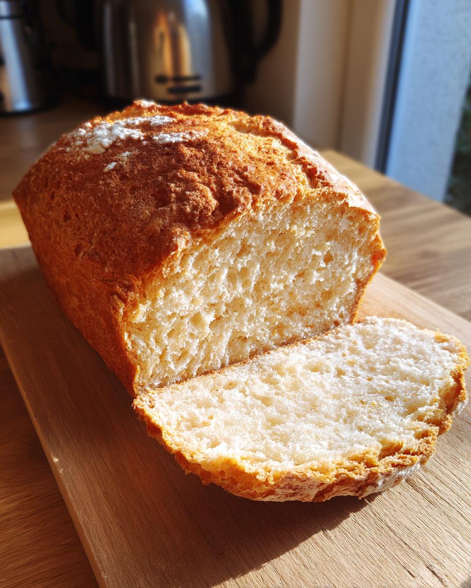 Rebanada de pan sin gluten casero con textura esponjosa sobre tabla de madera