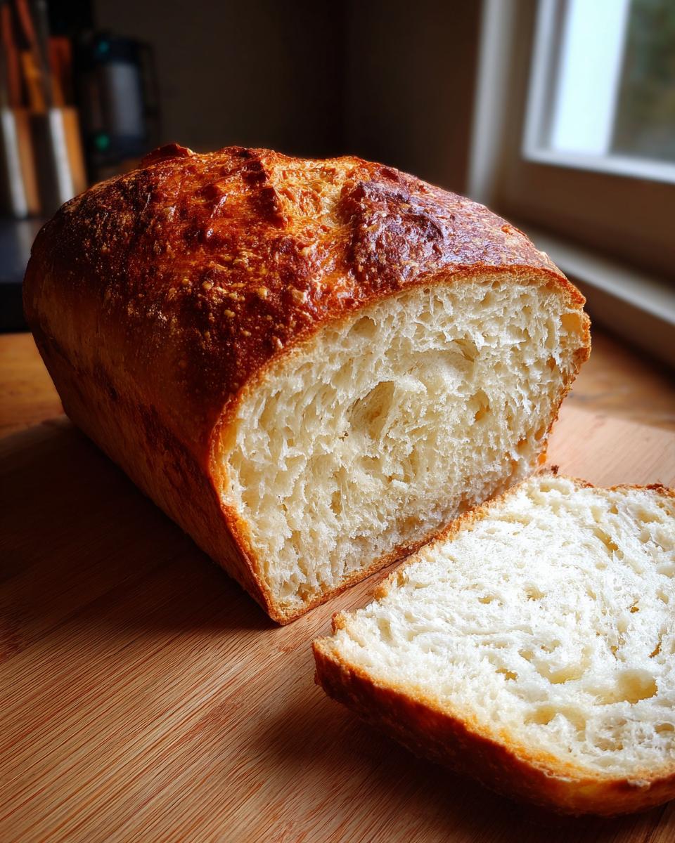 Pan casero fácil con corteza dorada y miga esponjosa en tabla de madera