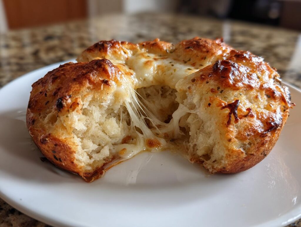 Pan horneado con queso derretido y textura esponjosa en recetas de Pascua