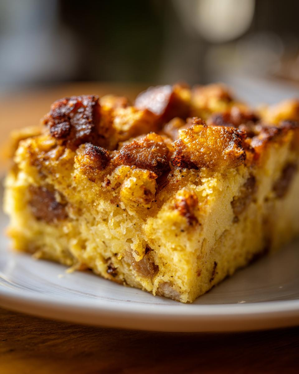 Close-up de una porción de mofongo puertorriqueño con textura dorada y crujiente.